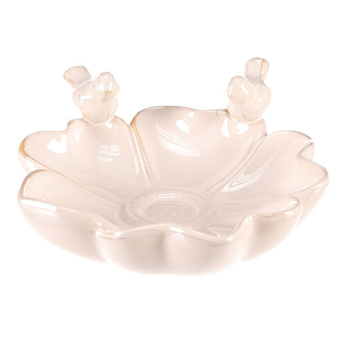 Pitnik za ptice Cvet, bel, 25 x 26 x 11 cm