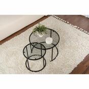 Set de măsuțe de cafea Aurum Black and Grey60 cm, 2 buc.