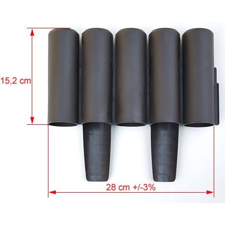 Vrtna palisada z koliki, rjava, 2,8 m