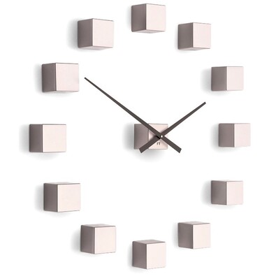 Future Time FT3000PI Cubic pink Designové samolepicí hodiny, pr. 50 cm