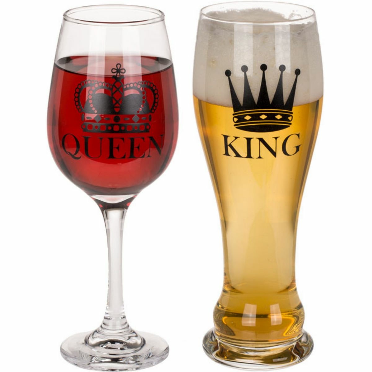 Pahare pentru cuplu King și Queen, 600 ml și430 ml. e4home.ro