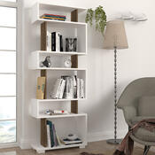 Bücherregal Block White Walnut