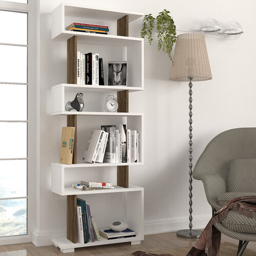 Knihovna Blok White Walnut
