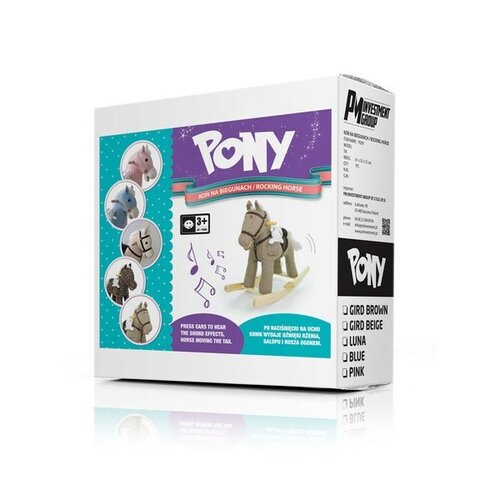 Konik na biegunach Milly Mally Pony z melodią,różowy