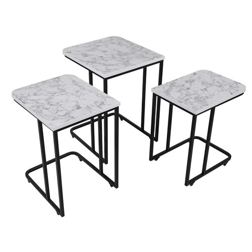 Metal Zigon masă pliabilă, 3 buc