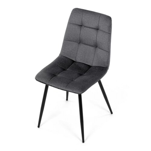 Esszimmer-Set aus gesinterter Keramik und Metall, 5-teilig, grau