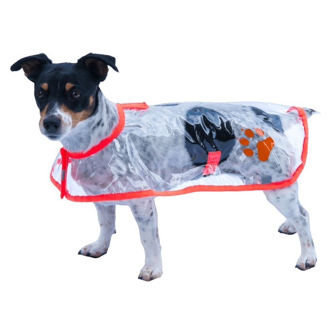 Samohýl exclusive Pláštěnka Bella průhledná lem oranžová, 32 cm