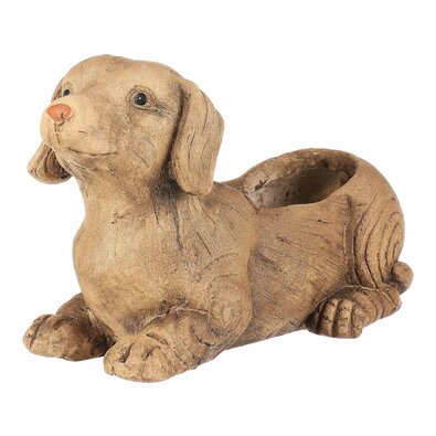 Cutie de flori Dachshund, ceramică MgO, 36 x 17 x21 cm