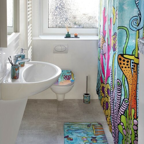 Dozator de săpun din ceramică Wenko Ocean Rollin Art , 360 ml