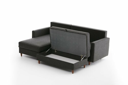 Sofa narożna Eva Lewa Antracyt