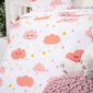 4Home Kinderbettlaken aus Baumwolle Pink Clouds, 100 x 135 cm, 40 x 60 cm