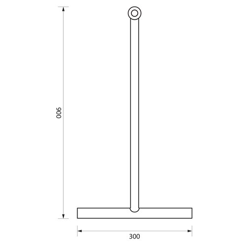 AQUALINE SQ121B Ракель для підлоги 30 x 89 см, чорна