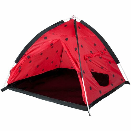 Baby Mix Detský stan s tunelom Lienka červená, 170 x 112 x 94 cm