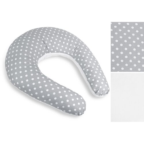 Bellatex Pernă de alăptare Polka dots gri , 180 cm