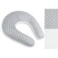 Bellatex Pernă de alăptare Polka dots gri , 180 cm