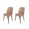 Alfa Beige and Walnut étkezőszék szett, 2 db