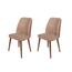 Set de scaune de sufragerie Alfa Beige and Walnut, 2 buc.