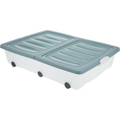 Cutie de depozitare cu roți, 80 x 60 x 17 cm, verde