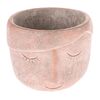 Betonski lonec za cvetlične lončke Face terakota,15,5 x 11 x 14 cm