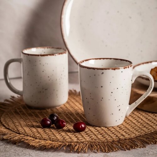 Altom Porcelanowy kubek Reactive Ivory, 380 ml