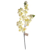 Umelá kvitnúca vetvička biela, 100 cm