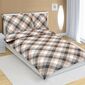 Bellatex Бавовняна постільна білизна Клітинка сірий, бежевий, 140 x 220 см, 70 x 90 см