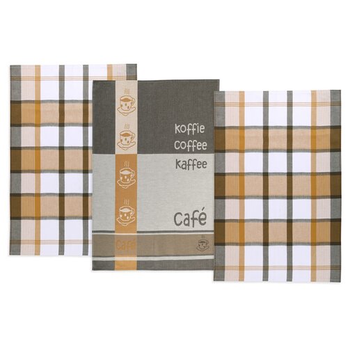 Küchentuch Kaffee, 50 x 70 cm, Set 3 Stück