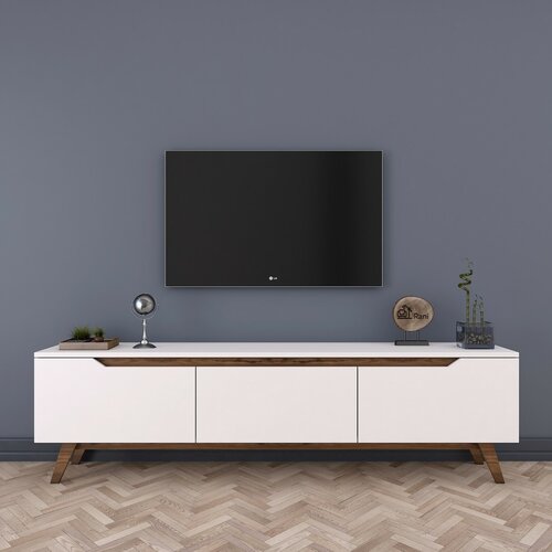 Stolik pod telewizor Dita White and Walnut