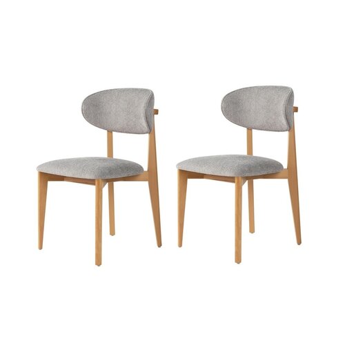 Zestaw krzeseł do jadalni Lionte Grey and Light Oak, 2 szt.