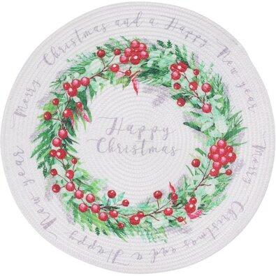Happy Christmas karácsonyi alátét, 38 cm