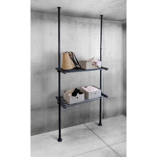 Wenko Raftă telescopică din sârmă Herkules, 73–120cm, negru
