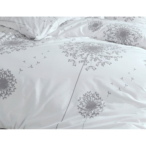 BedTex Bombažno posteljnino Pampeliška siva, 220 x200 cm, 2 kos 70 x 90 cm