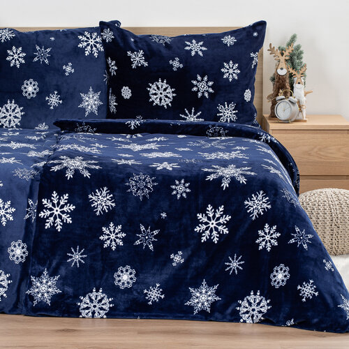 4Home Lenjerie de pat din microflanel Midnight Snowfall, 140 x 200 cm, 70 x 90 cm
