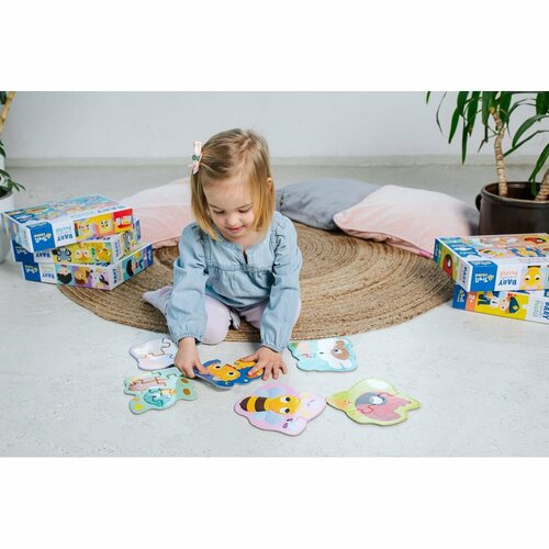 Trefl Baby puzzle Zwierzątka, 6w1 (2-6 elem.)