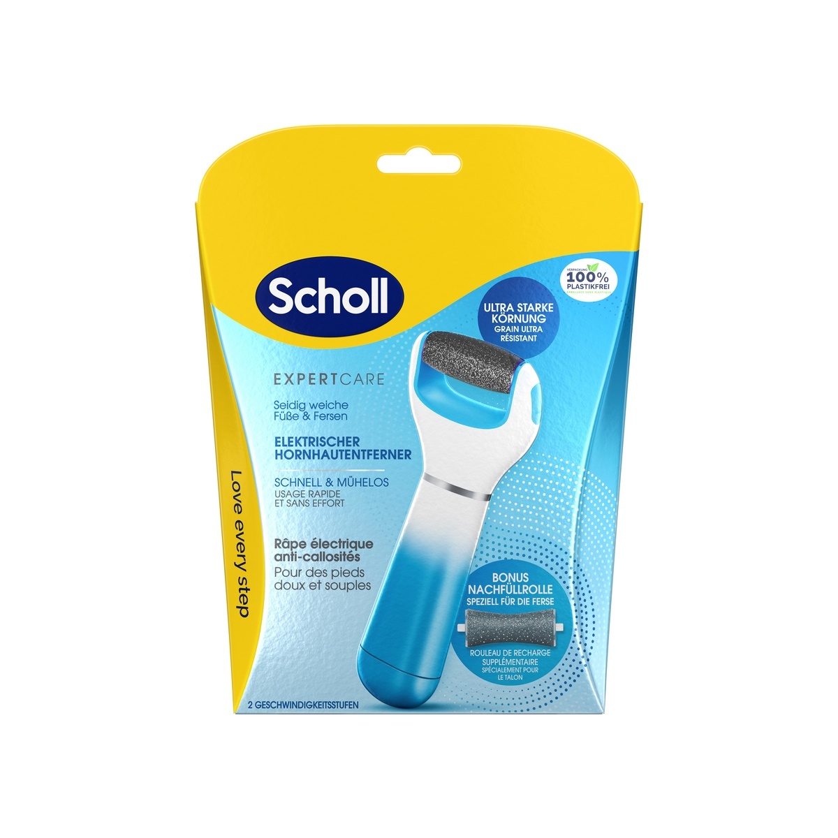 Scholl Elektrický pilník na chodidlá + 2 rotačné hlavice Expert Care