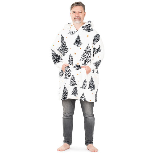 4Home Bluza z barankiem mikroplusz Frosted Trees, uni L – męska