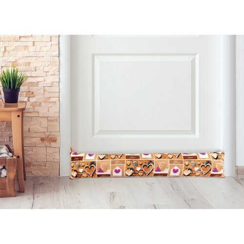Bellatex Luftzugstopper LIN Herz, 15 x 85 cm