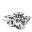 Set oale inox cu capac inox 4Home Destiny, 12 piese