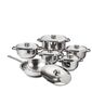 Set oale inox cu capac inox 4Home Destiny, 12 piese