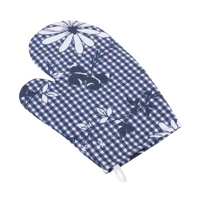 Bellatex Küchenhandschuh Blau Würfel, 18 x 28 cm