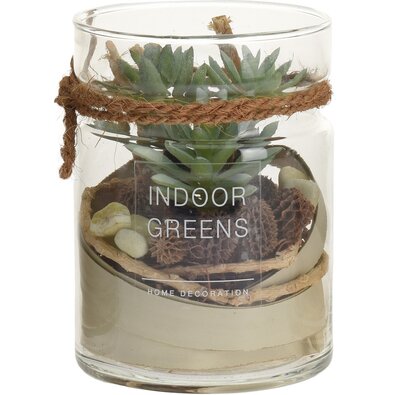 Plantă suculentă artificială în borcan Osorno, 11 x 13,5 cm