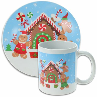 Komplet otroških skodelic in krožnikov Gingerbread