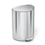 Simplehuman Pedal bin 6 L, polkrožen, matnerjaveče jeklo, plastika