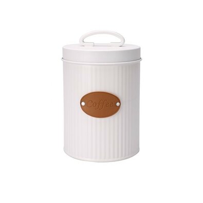 Doză din tablă EH Leatherette cu capac, COFFEE
