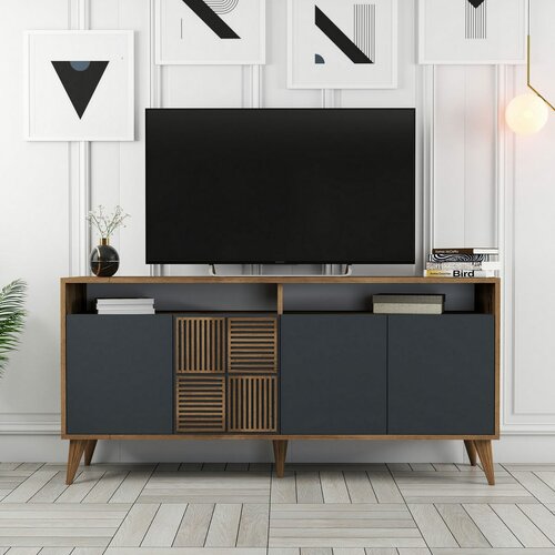 Milan Walnut and Anthracite szekrény