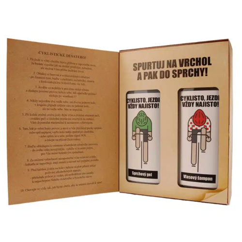 Bohemia Gifts Kozmetikai szett könyv -Kerékpárosoknak