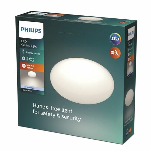 Obrázok Philips Philips - LED Stropné svietidlo so senzorom SHAN 1xLED/12W/230V 4000K P3155