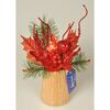 Aranjament Poinsettie roşu, 23cm