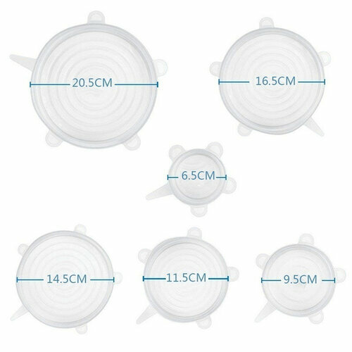 4Home Silikonska pokrovka za hrano Fresh, 6 kos