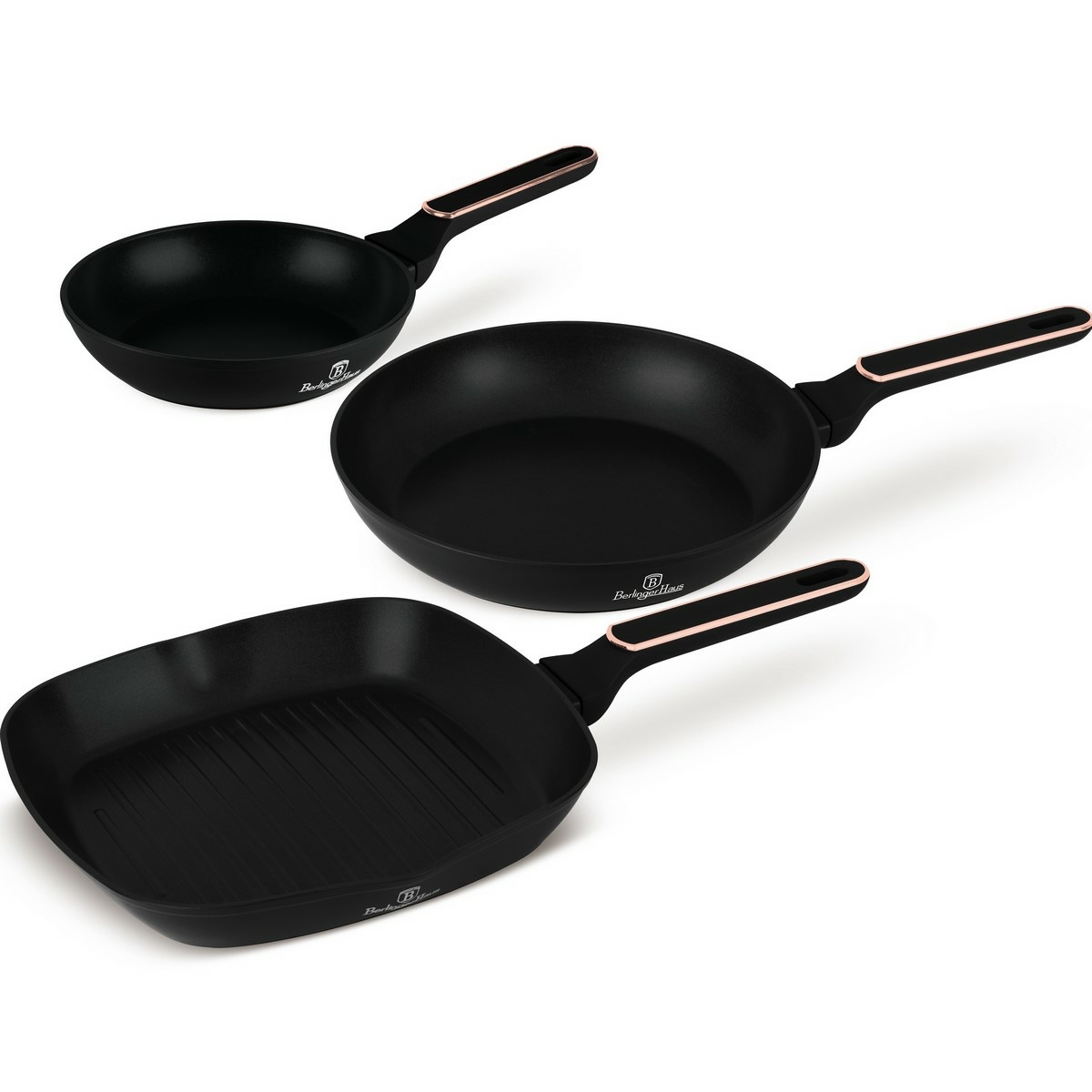 BerlingerHaus Súprava panvíc s titánovým povrchom Black Rose, 3 ks